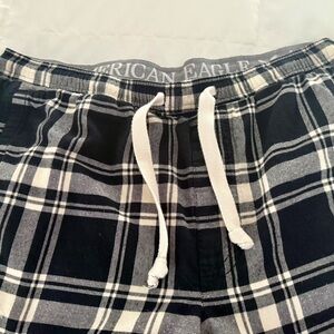 American Eagle Outfitters Black and White Plaid, Jammie Flannel Pants Size L